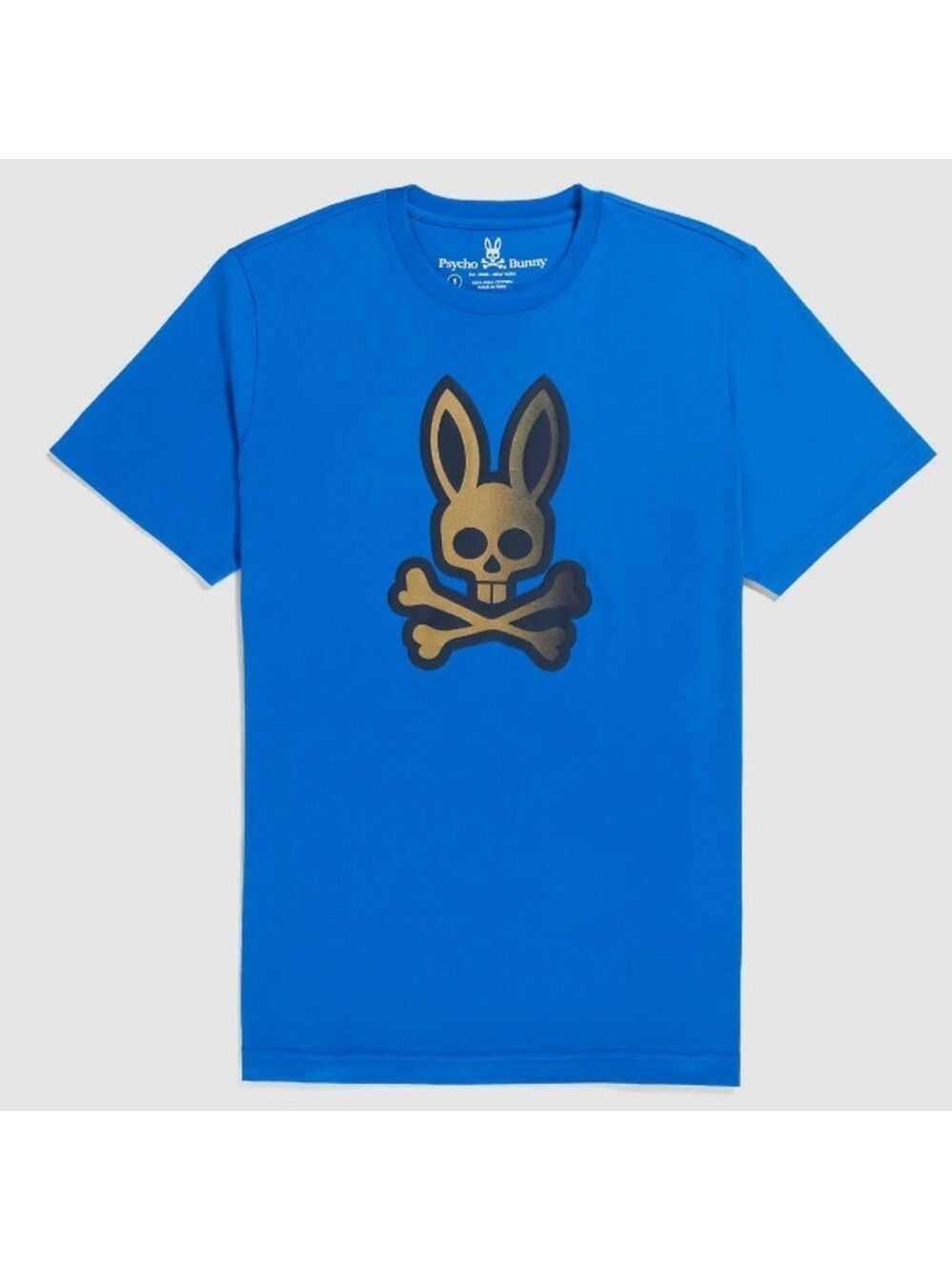 Psycho Bunny Kid's Delft Blue Copa Bunny Graphic Crew-Neck Short Sleeve Tee sz L
